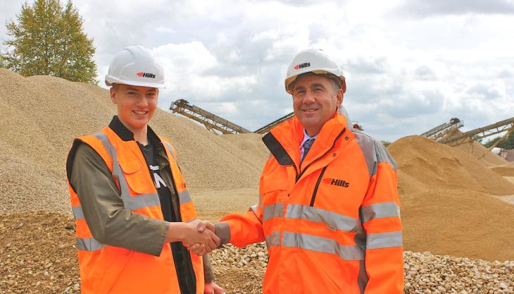 Apprentice Aidan Jeffreys and operations manager Peter Steffens