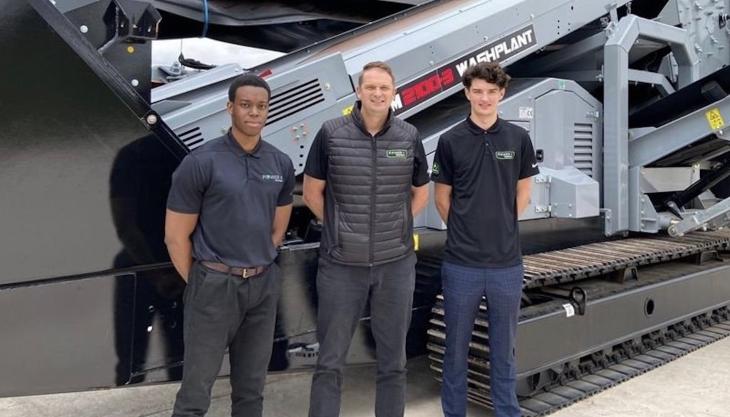 L-R: Theo Onisha, Matt Dare and Harvey Pinhorne PowerX Equipment apprentices