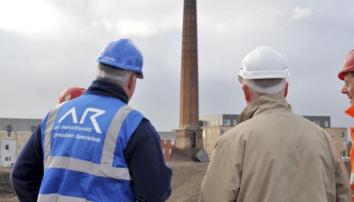 AR Demolition level chimney AR Demolition level chimney