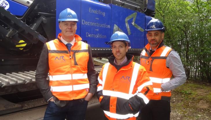 Left to right: Richard Dolman, Matt Munro, and Mike Henderson of AR Demolition AR Demolition team