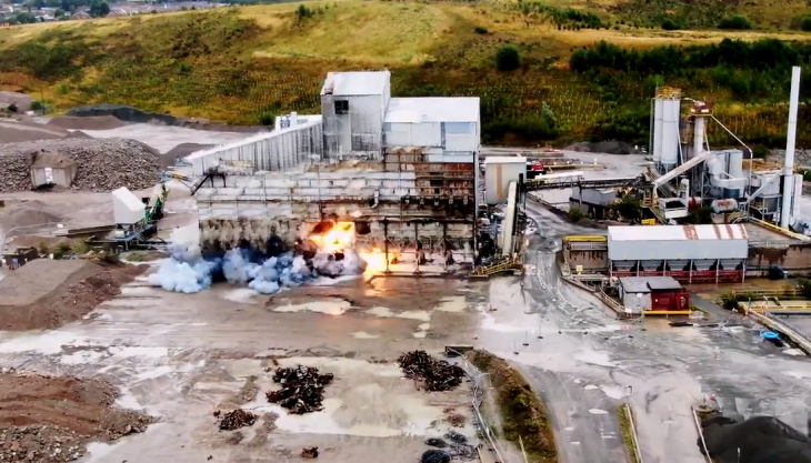 AR Demolition use innovative explosives technology at Croft Quarry
