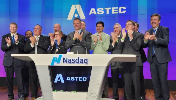 Astec leadership at the Nasdaq opening bell Astec