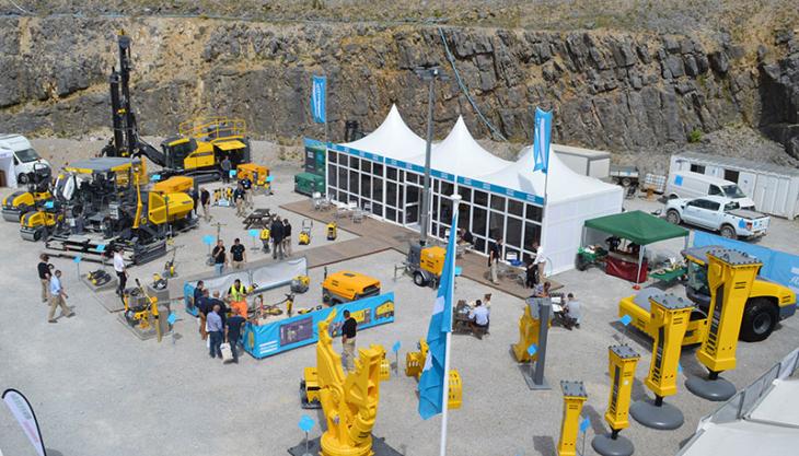 Atlas Copco stage Construction Live event