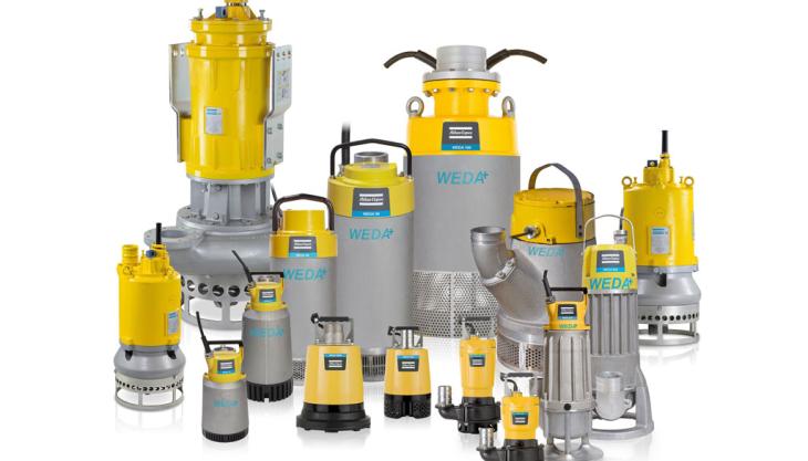 Atlas Copco’s complete portfolio of WEDA submersible dewatering pumps WEDA family of pumps