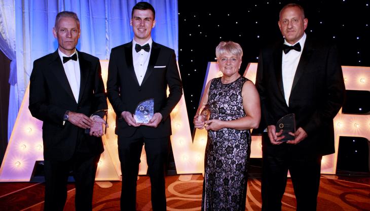 L-R: Award winners Robin Gillespie, Tom O’Boyle, Susan Arnott and Chris Wainwright Award winners