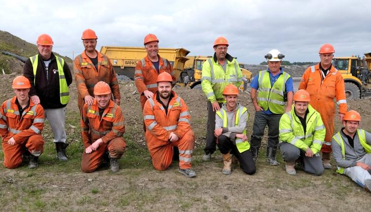 Six sets of fathers and sons currently working together at Shotton surface mine Banks Mining