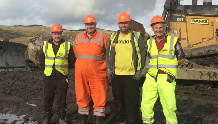 L-R: Ponesk restoration team members Charles Black, Andy Hastings, John Murphy and John Linton Ponesk team members