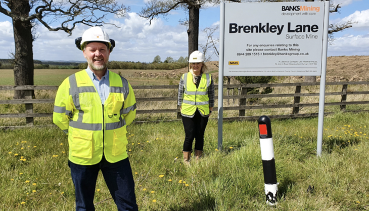 L-R: Scott Wharton of Northumberland County Council’s construction team with Jeannie Raine of The Banks Group Brenkley Lane