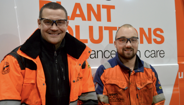 L-R: Banks Plant Solutions’ business development manager, Stephen Banks, and field service engineer, Daniel Guest Stephen Banks and Daniel Guest