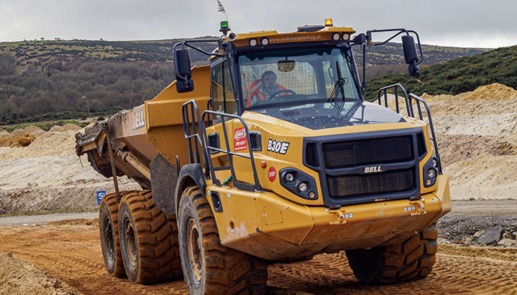 One of Andrews Plant Hire's Bell B30E ADTs Bell B30E