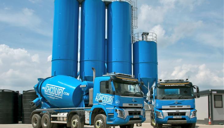 Ashcourt Group's new Betomix 2.5 batching plant and trucks Betomix 2.3 and trucks