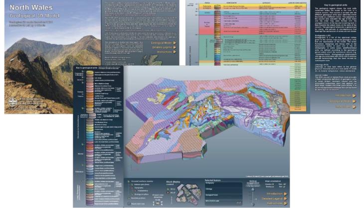 BGS 3D geological visualization model BDS 3D GV model