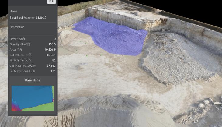 Kespry blast pile analysis