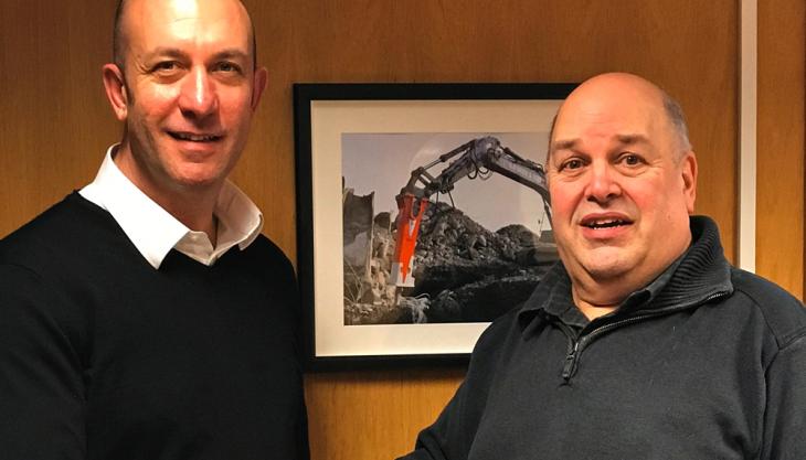 Adrian Murphy, Blue Group's CEO, (left) with Bruce Murray Adrian Murphy (left) with Bruce Murray