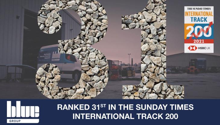 Blue Group ranked 31st in The Sunday Times HSBC International Tracked 200 list Blue Group