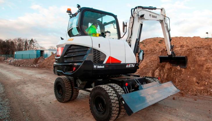 Bobcat launch E57W wheeled excavator Bobcat E57W wheeled excavator