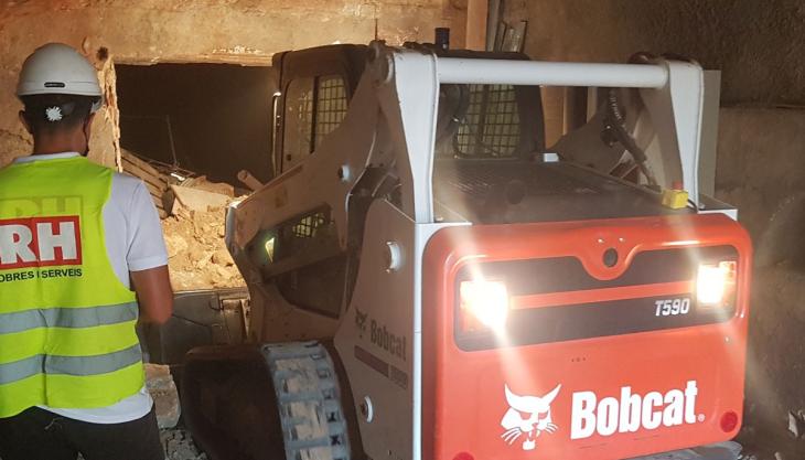 The Bobcat T590 compact loader has been fitted with MaxControl Bobcat T590 compact loader