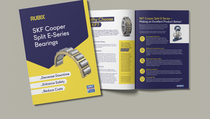 The new SKF Cooper Split E-Series Bearings’ brochure from Rubix SKF Cooper Split E-Series Bearings’ brochure