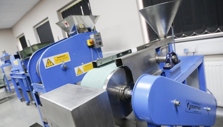 Part of Bunting-Redditch’s new mineral processing laboratory Bunting-Redditch lab