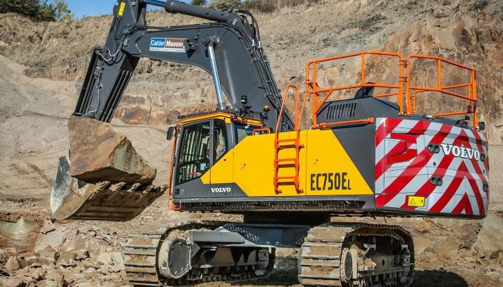 Calder Masonry’s new Volvo EC750E excavator Volvo EC750E excavator