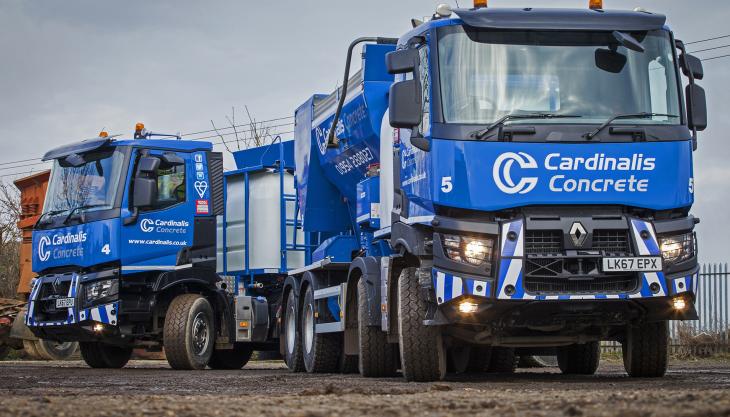 Two of Cardinalis Concrete's new Range C460s 8x4s Cardinalis Concrete