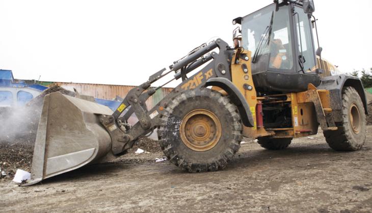 WSR Recycling's new Case 721F wheel loader Case 721F wheel loader