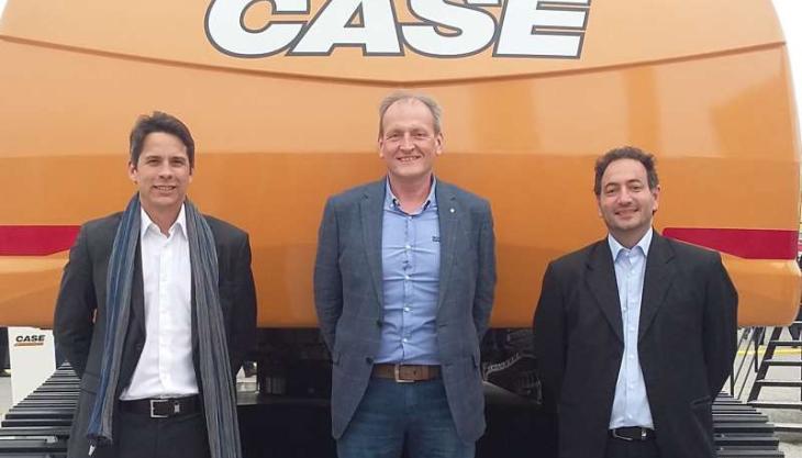 L-R: Anthony Bouvie, CASE business director for Northern Europe, Michael Ward, chief executive officer of LDH Plant, and Nicola D’Arpino, CASE vice-president of sales and marketing CASE and LDH Plant
