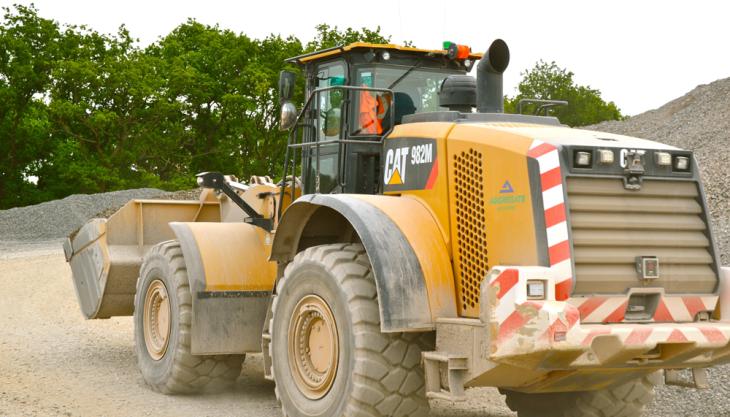 Aggregate Industries boast largest Cat connected fleet Cat 982M wheel loader