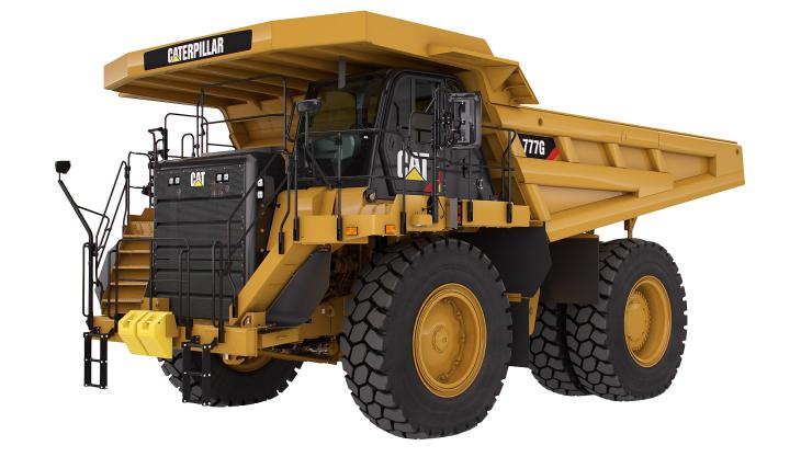 The new Cat 777G rigid dumptruck Cat 777G dumptruck