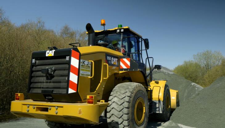 KJ Services' new Cat 950 GC wheel loader Cat 950 GC wheel loader