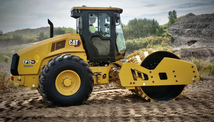 The new Cat CP12GC padfoot compactor Cat CP12GC padfoot compactor