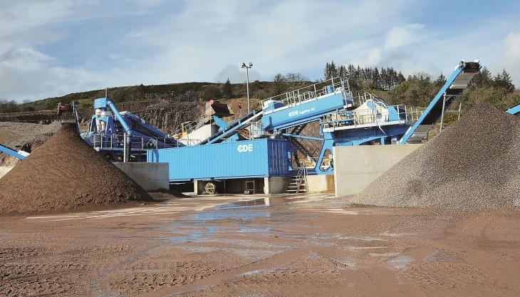 Campbell Contracts’ new CDE wet processing plant at Letterbailey Quarry. Photo courtesy Justin Carrigan CDE plant