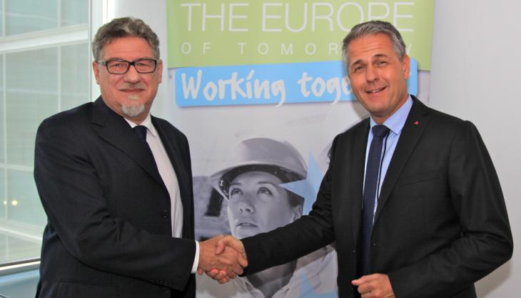 Enrico Prandini (left) with Bernd Holz Enrico Prandini and Bernd Holz