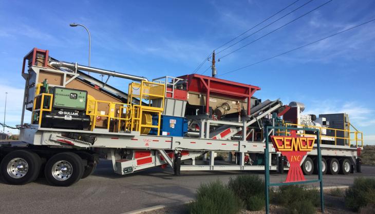 Industrial tile recycling plant