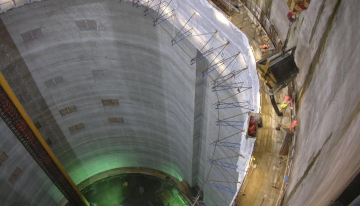 Slipform pour in Lee Tunnel