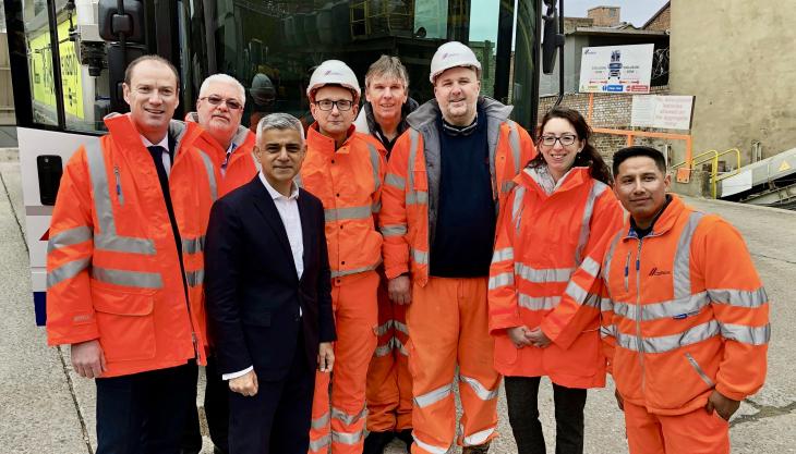 CEMEX team with London Mayor Sadiq Khan Sadiq Khan