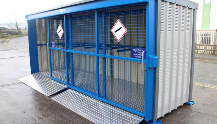 A Chemstore GasVault storage unit Gas cylinder storage