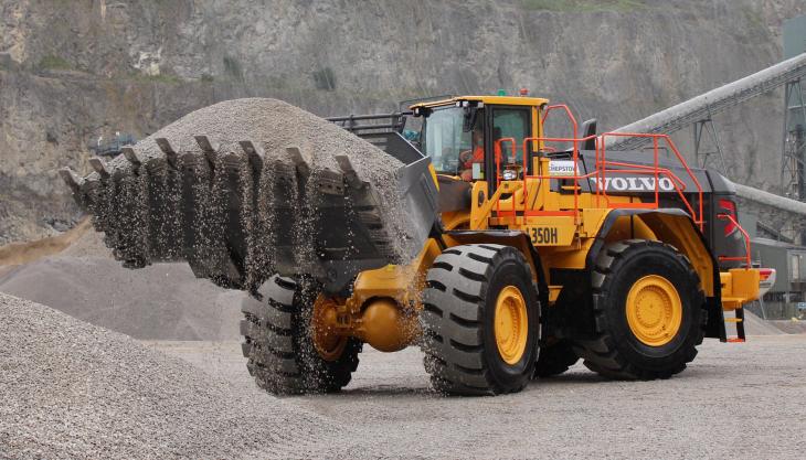 Chepstow Plant International's new Volvo L350H loading shovel Volvo L350H
