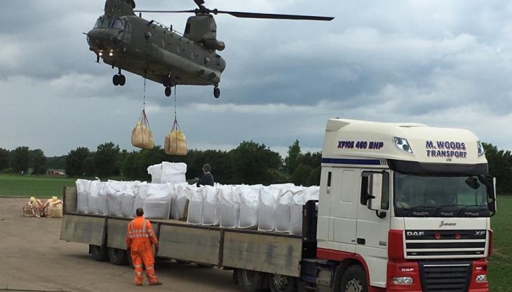Woodhall Spa Quarry has been praised for helping Lincolnshire villages cope with recent flood risk Chinook
