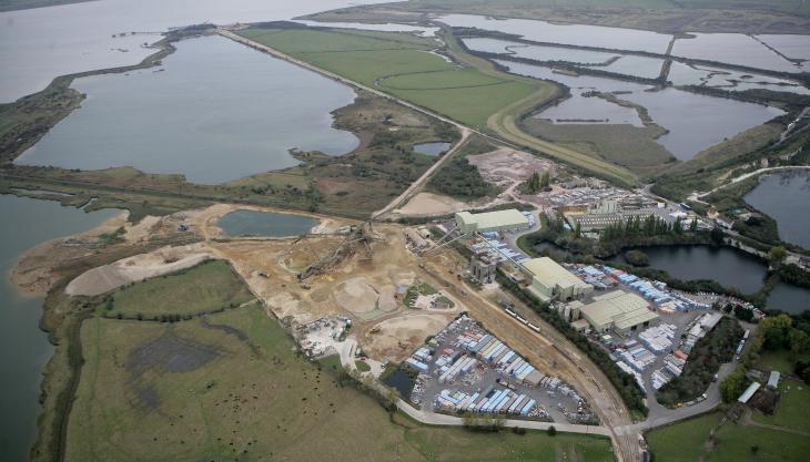 Brett Aggregates' Cliffe site Brett Aggregates' Cliffe site