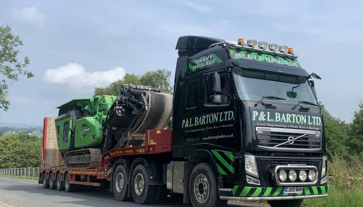 P&L Barton's new EvoQuip Colt 1000 being transported to a site EvoQuip Colt 1000 screen