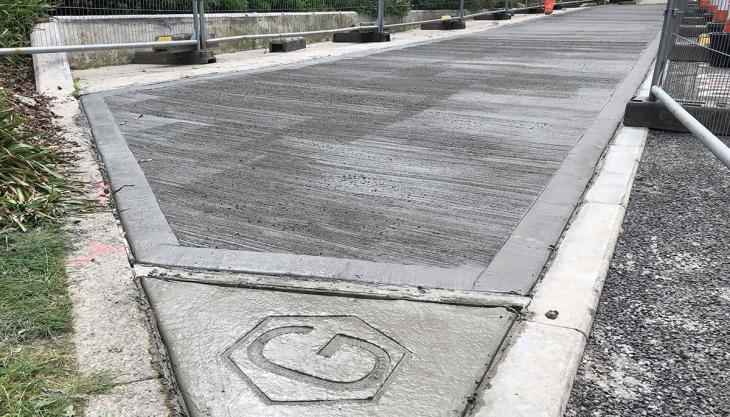 Concretene graphene-enhanced concrete slab at the University of Manchester Conceretene