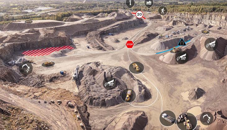 Connected Map users benefit from complete job site visibility Volvo CE Connected Map
