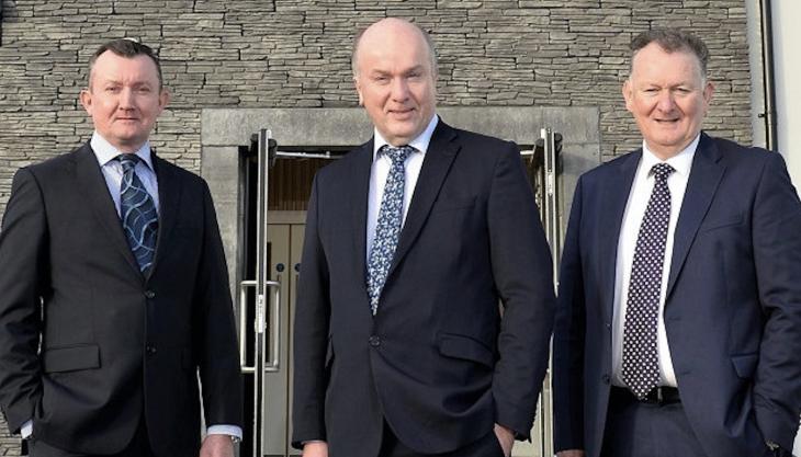 L-R: Patrick McKeague, director, Seamus McKeague, chief executive, and Gerard McKeague, director Creagh Concrete directors