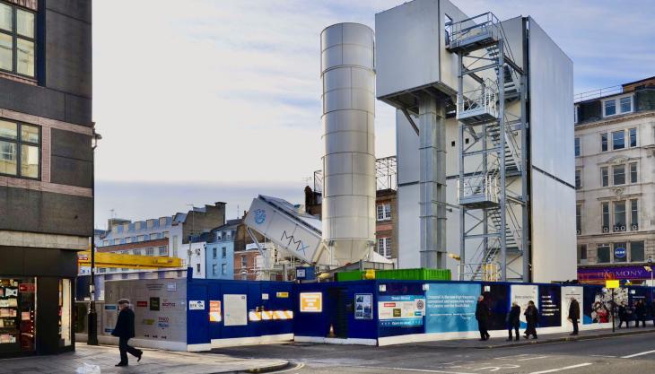 A Simem concrete batching plant being used on the Crossrail project in London Simem