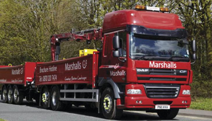 One of the DAF CF85 trucks featuring a drawbar configuration for Marshalls DAF CF85 truck