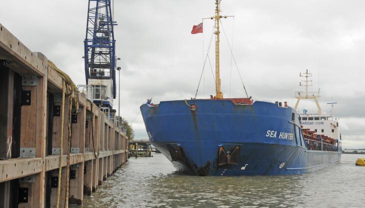 Eurovia Roadstone invest £450,000 in Dagenham Dock wharf facility improvements Dagenham Dock
