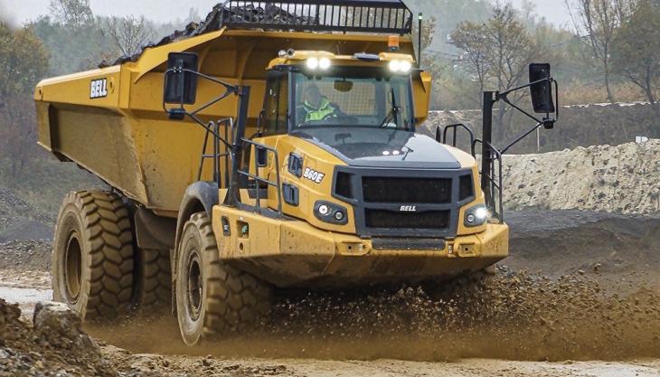The Bell B60E 4x4 Bell B60E articulated dumptruck