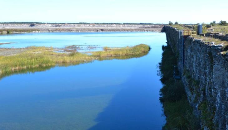 Restored quarry lake at Degerham Degerham lake