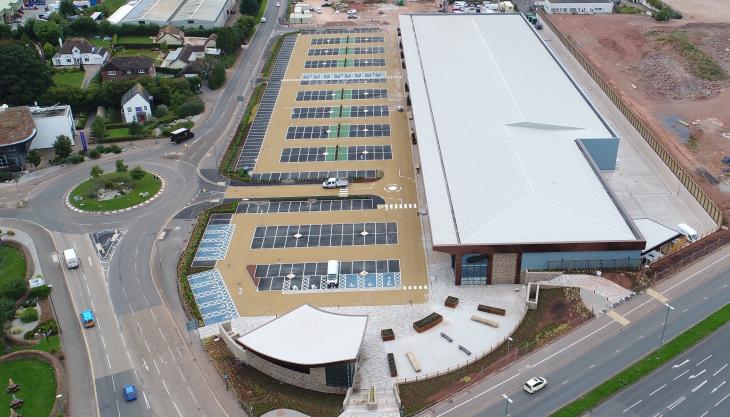 Coloured asphalts at Devonshire Retail Park Devonshire Retail Park